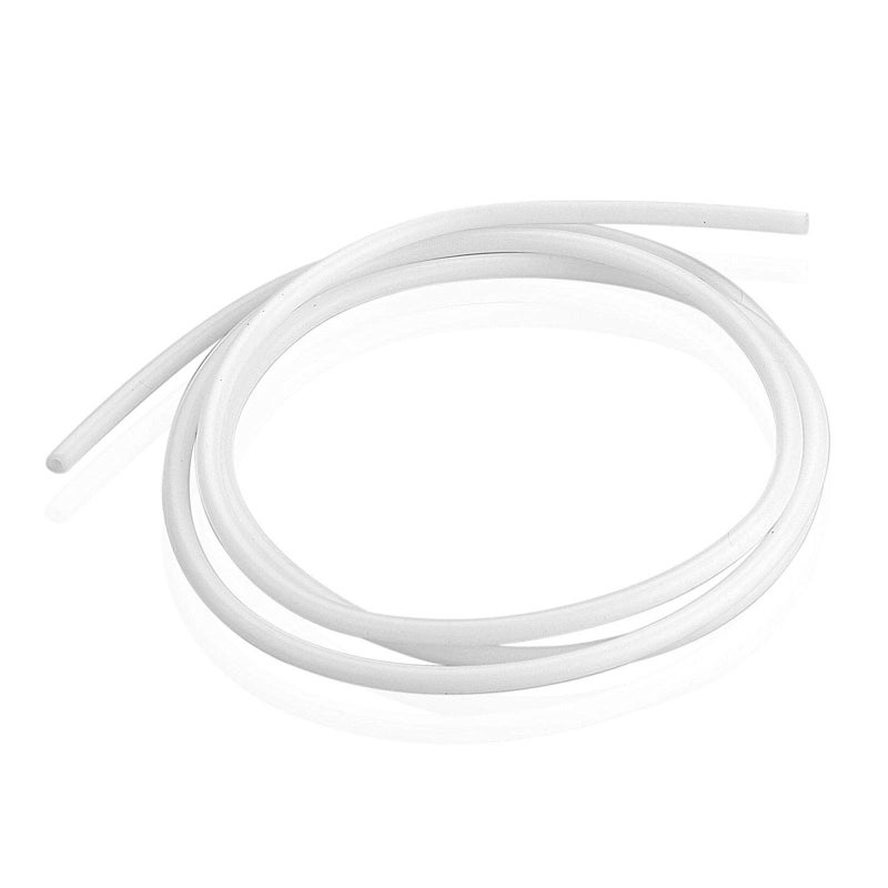 AMX3d PTFE Teflon Bowden Tube for 1.75 Filament (2.0mm ID/4.0mm OD) 2.0 Meters â€“ White Connector Tubing for 3D Printer - Image 1